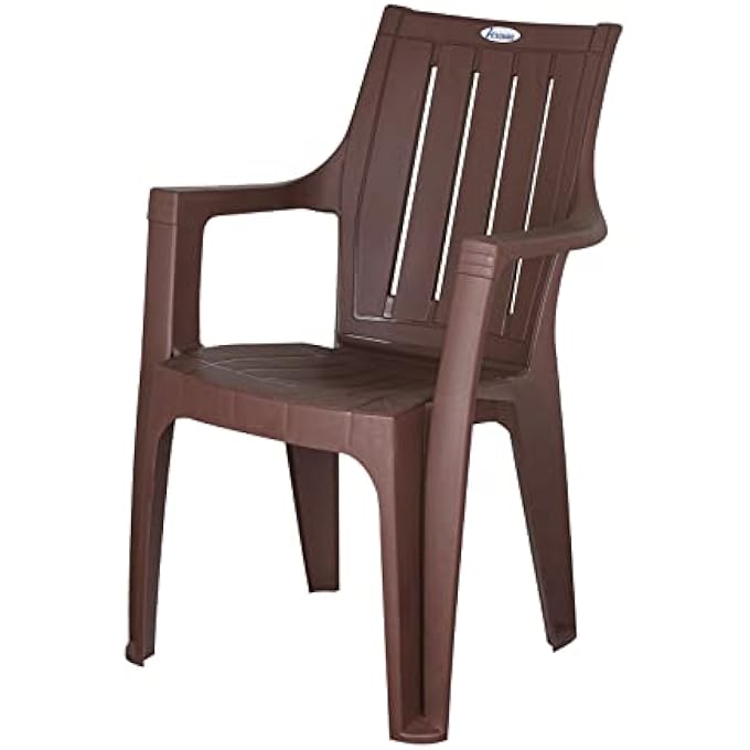 rayihni NEPTUNE PLASTIC ARM CHAIR - BROWN - Image 1